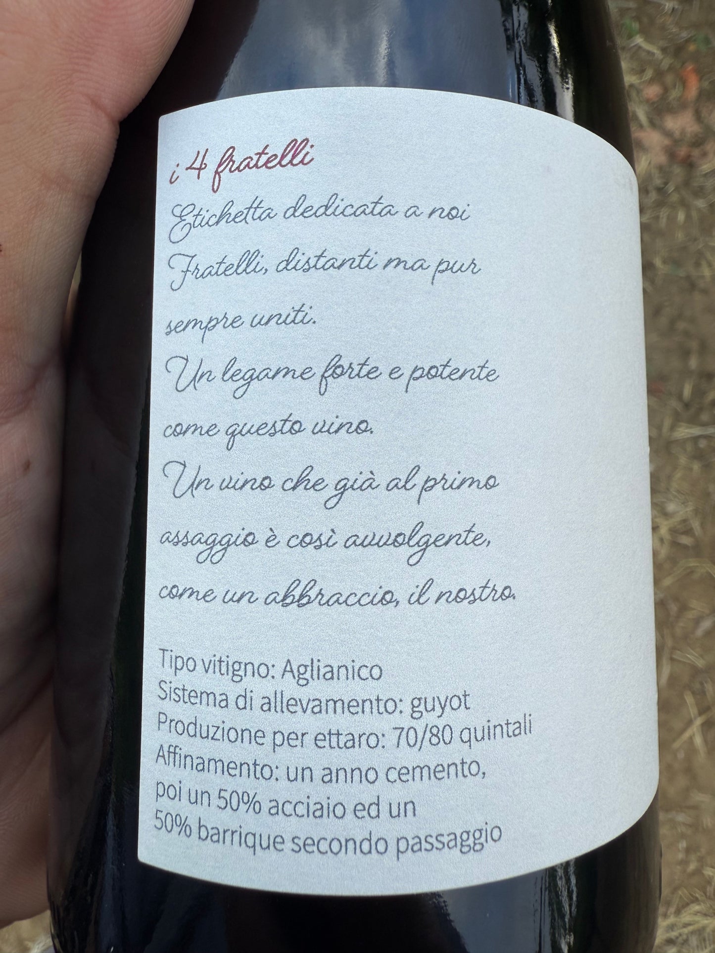 “I 4 Fratelli” Aglianico IGP Campania